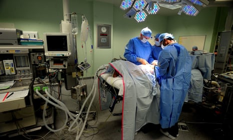 Operation in an NHS hospital