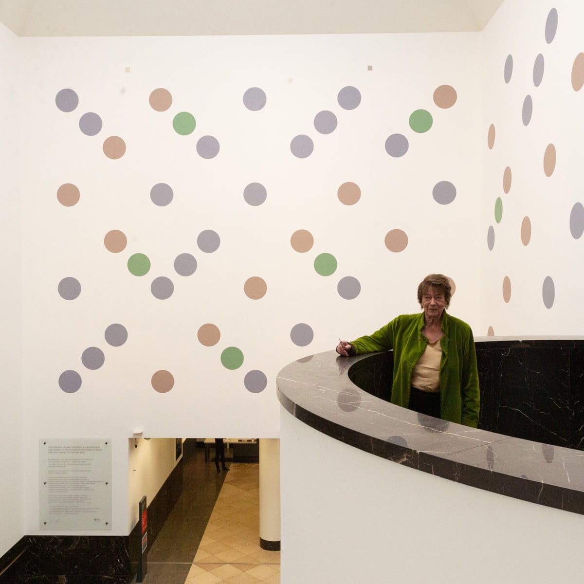 Artist Bridget Riley Unveils Huge Messengers Wall Painting