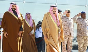 Mohammed bin Salman and his father, King Salman attend a ceremony in Riyadh. Some Middle East writers say suggestions of a rift have been overblown.