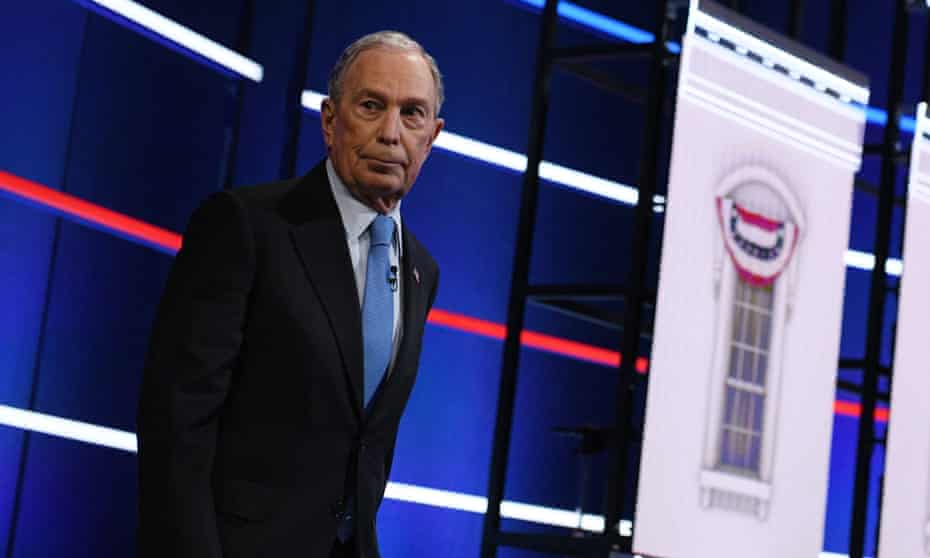 Mike Bloomberg arrives for the ninth Democratic primary debate in Las Vegas, Nevada, on 19 February. 