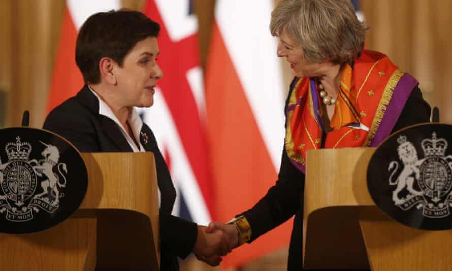 Theresa May and Beata Szydło