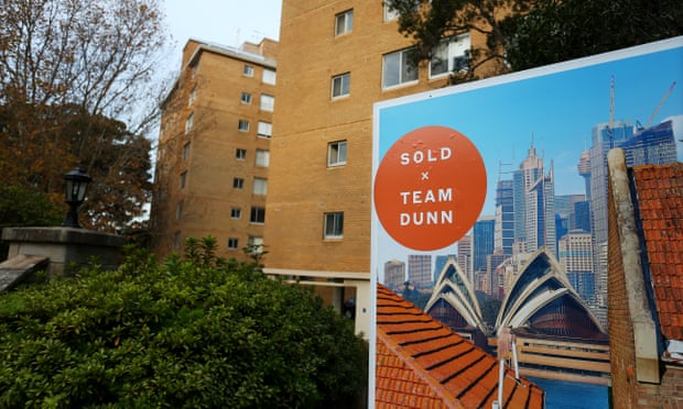 A ‘sold’ real estate sign is seen outside an apartment block in the suburb Kirribilli on 8 May 2021 in Sydney, Australia. 