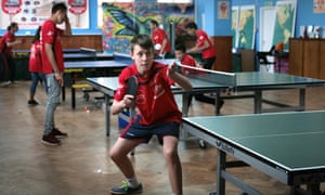 Players at Brighton table tennis club.