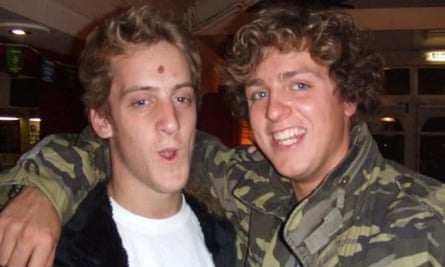 Hunt with his best friend, Gavin Brown, c 2006.