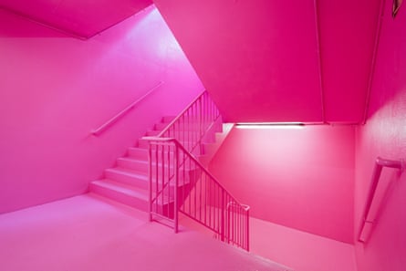 Still in the pink … Simon Whybray’s hi boo i love you (2016) was among the first properly viral installations in London.