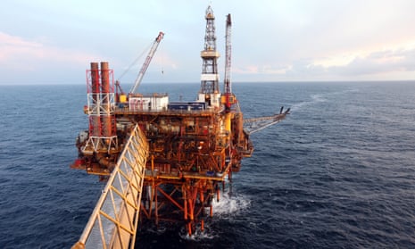 Claymore oil drilling platform in the North Sea off the coast of Aberdeen, Scotland