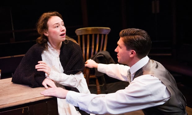 Ellie Piercy and Jordan Mifsud in The Widowing of Mrs Holroyd by DH Lawrence at the Orange Tree theatre in London in 2014.