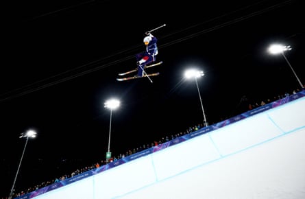 Alex Ferreira completes his second run of Friday’s final.