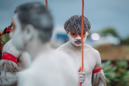 Dancers from Mooditch Nop, which translates to Deadly Boys, perform at Lighting the Sound