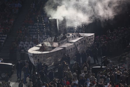 A ship depicting the Windrush migrants in Danny Boyle’s opening ceremony of the London 2012 Olympic Games