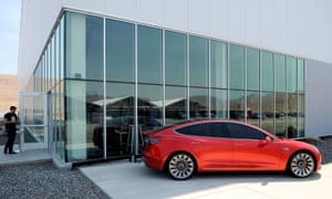 A prototype of the Tesla Model 3 from 2016.