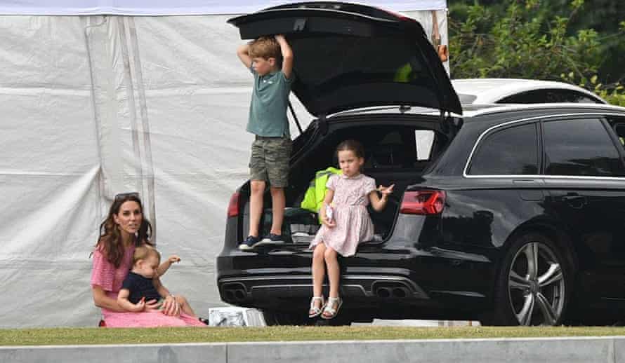 Catherine Duchess of Cambridge, Prince Louis, Prince George, Princess Charlotte King Power Royal Charity Polo Day, Billingbear Polo Club, Wokingham, UK - 10 Jul 2019