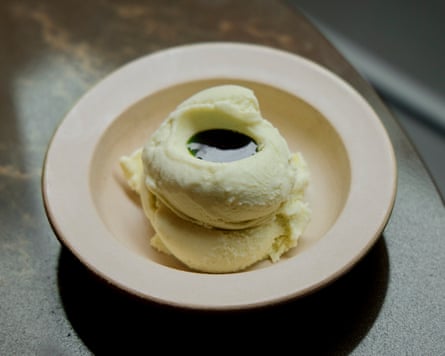 ‘Don’t skimp’ on the mint mastic ice-cream at Kid in London’s Soho.