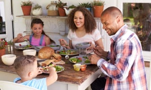 Eating together around a table is important.