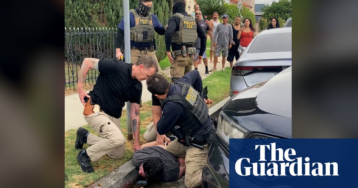 US citizen injured by ICE agents in California – video
