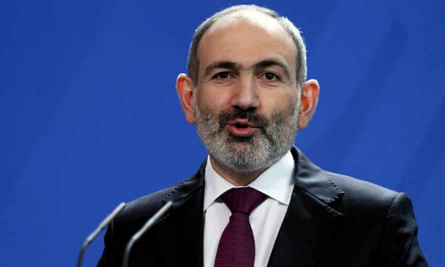 Armenia’s prime minister Nikol Pashinyan at the Chancellery in Berlin, Germany, February 13, 2020. REUTERS/Annegret Hilse/File Photo