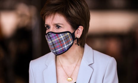 Masked Nicola Sturgeon