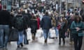 Retail figures<br>EMBARGOED TO 0001 FRIDAY APRIL 5 File photo dated 17/12/17 of people carrying shopping bags on Buchanan Street in Glasgow city centre. Retailers received a "flicker of hope" with the best shopping traffic since November, an industry body has said. The March rate is better than the UK's average decrease of 1.3%, data from the SRC-Sensormatic IQ shows. Issue date: Friday April 5, 2024. PA Photo. See PA story SCOTLAND Retail. Photo credit should read: John Linton/PA Wire