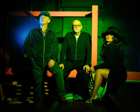 Music trio Late Transmissions – from left, Dave Hughes, Balfe and Eve Quartermain of Late Transmissions at Arts Club nightclub in Liverpool.