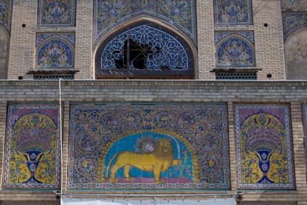 Damage to a decorated window