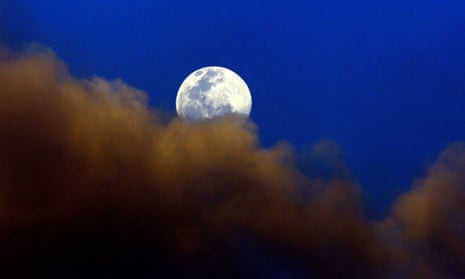 The moon, pictured in the sky over Valencia, Venezuela.