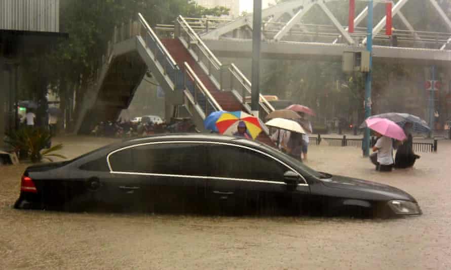 Flooding in Zhengzhou, Henan province, 20 July