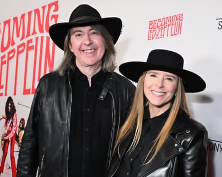 Cinema-first … director Bernard MacMahon and producer Allison McGourty at the Los Angeles premiere of Becoming Led Zeppelin last January.