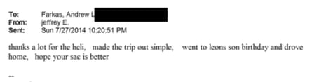 a screenshot of an email