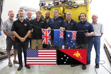 Members of the Australian E-Class Submarine Foundation team working to salvage part of the AE1.