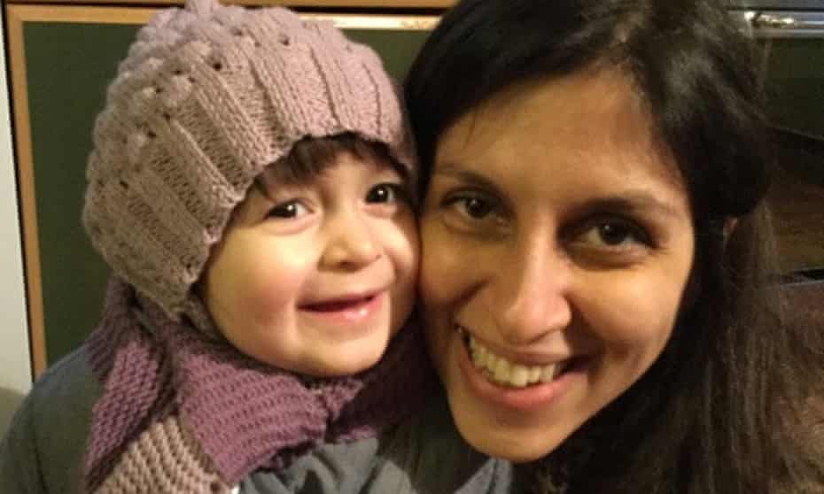 Nazanin Zaghari-Ratcliffe and her daughter, Gabriella, who is being looked after by her Iranian grandparents.