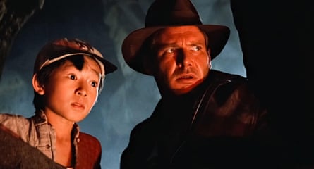 With Ke Huy Quan in Indiana Jones and the Temple of Doom.