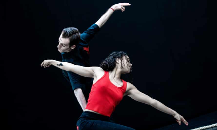 Mark Bruce: Phantoms review – a broodingly cinematic dance triple bill | Dance 1 Two dancers perform Green Apples