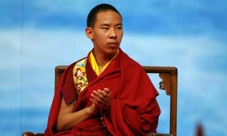 The Chinese-backed 11th Panchen Lama Gyaltsen Norbu attending China’s first international religious forum in 2006.