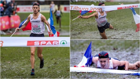 Jimmy Gressier retains Euro U-23 Cross Country title but faceplants on finish line – video