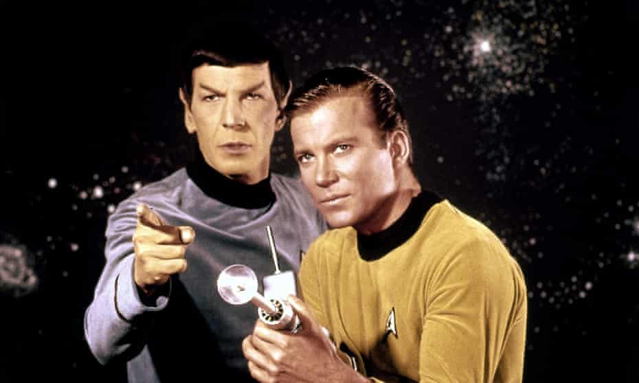 Leonard Nimoy and William Shatner pictured in 1966 in Star Trek
