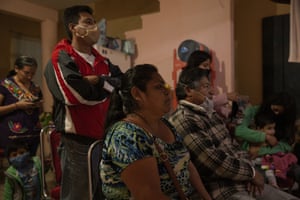 The family ceremony at the house of Arnulfo Huerta Trinidad’s mother
