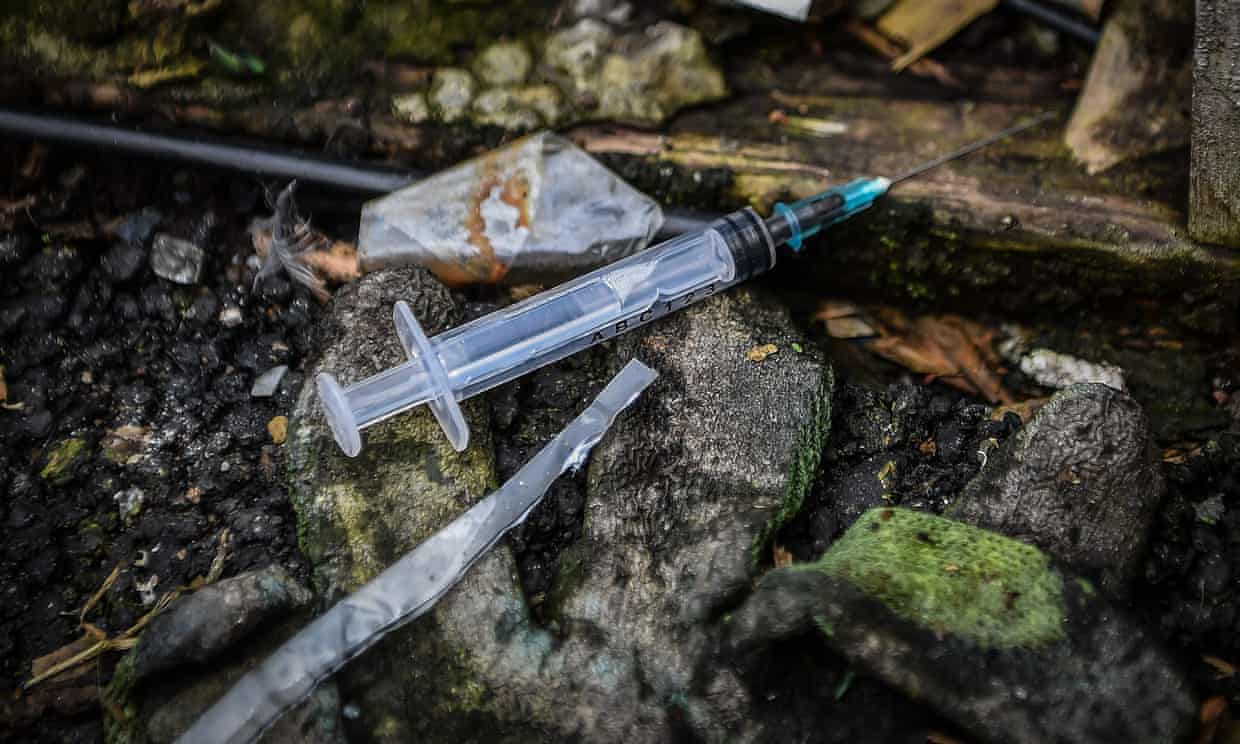Discarded drug paraphenallia near Glasgow city centre.