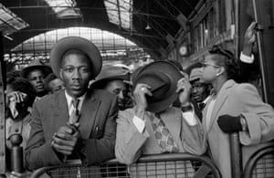 West Indian immigrants arrive at Victoria Station, London, after their journey from Southampton Docks.