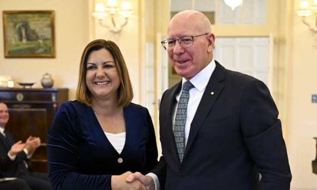 Kristy McBain with governor general David Hurley