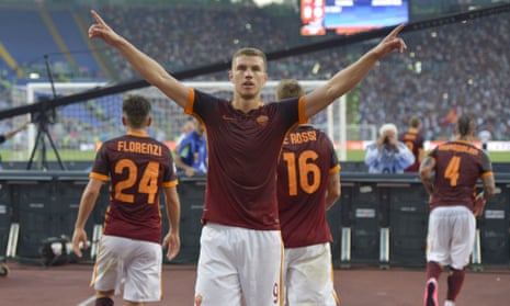 Edin Dzeko has scored 12 goals in 16 appearances for Roma this season, making the Bosnian the joint top-scorer in Serie A