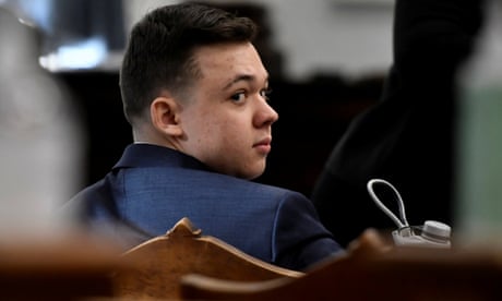 Kyle Rittenhouse before his trial starts at the Kenosha county courthouse in Kenosha, Wisconsin, on Monday.