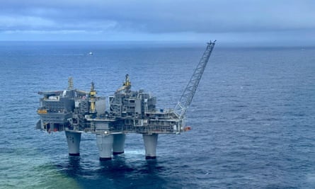 A gas production platform off the west coast of Norway.