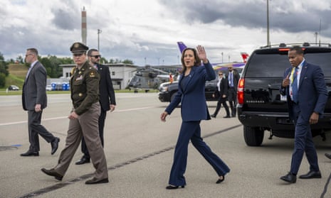 Kamala Harris arrives at Zurich airport, Zurich, for the Ukraine Peace Summit.