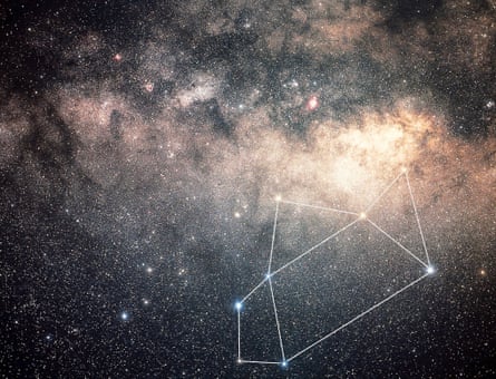 A full view of the constellation of Sagittarius, also known as the ‘Teapot’.