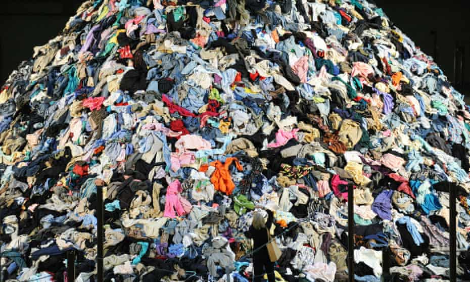 French artist Christain Boltanski’s “No Man’s Land”, was made of 30 tons of discarded clothing