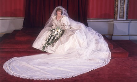 Diana in her wedding dress.