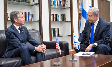 US secretary of state Antony Blinken (L) meets Israeli prime minister Benjamin Netanyahu in Tel Aviv last week.