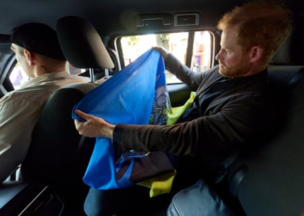 Prince Harry after attending a Superhumans veterans event