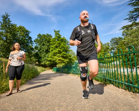 Ioan Marc Jones running in Crystal Palace Park. London