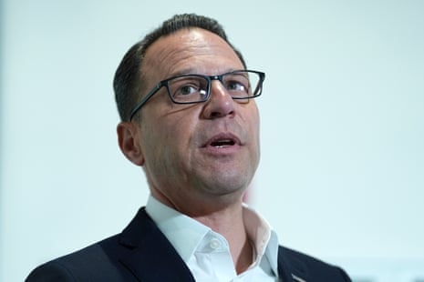 Josh Shapiro speaking against a white background